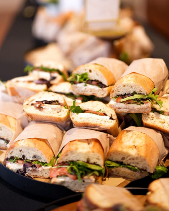 A milestone birthday celebration with a catered spread