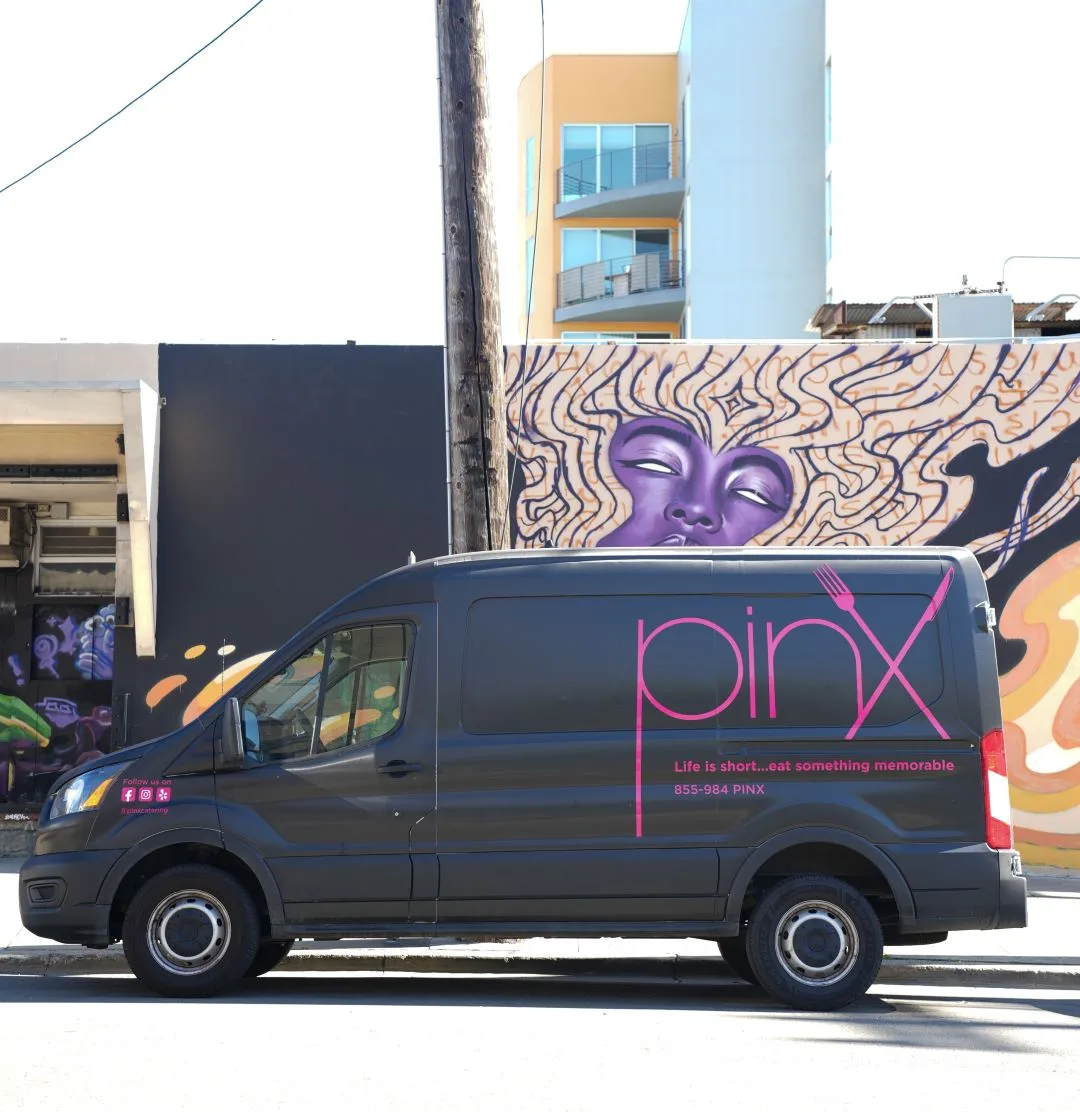 The Pinx logistics team preparing an event load-in